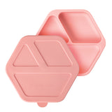 Plato de silicona con ventosa y tapa Tiny Twinkle · Rosa - La Chata Merengüela