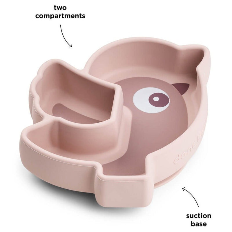 Plato silicona con Compartimentos Done by Deer · Birdee Rosa - La Chata Merengüela