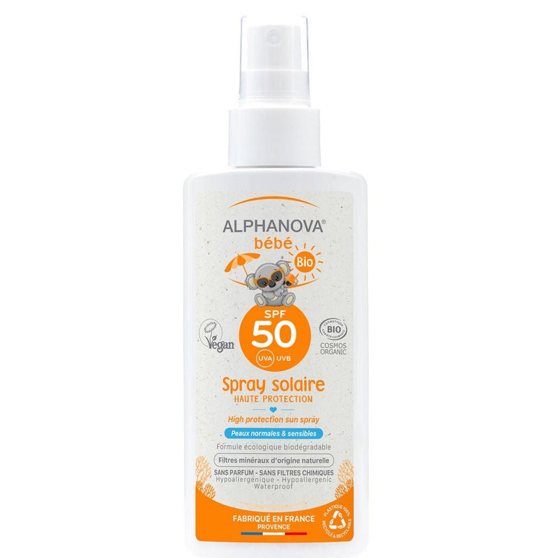 Protector Solar Spray Bio Bebé SPF 50 Alphanova 125ml - La Chata Merengüela
