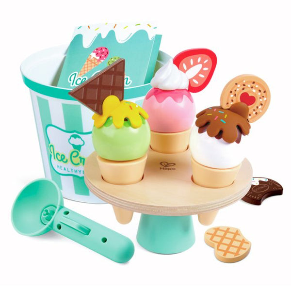Juego de madera de helados ¡servir y recoger!