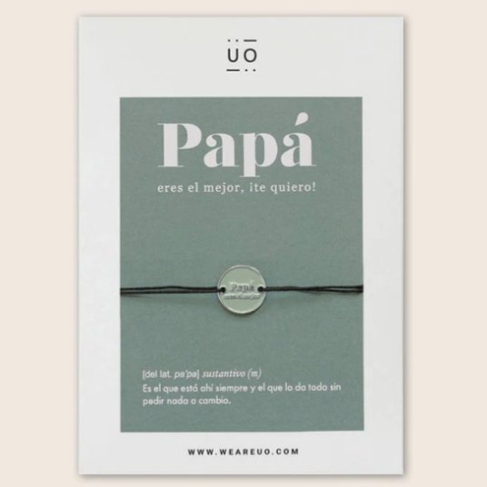 Pulsera charm · Papá eres el mejor - La Chata Merengüela