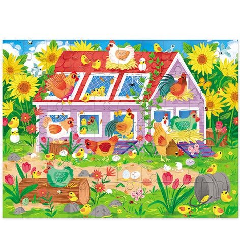 Puzzle Chicken Coop: 50 piezas - La Chata Merengüela