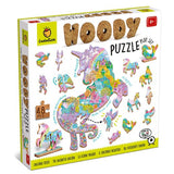 Puzzle de madera woody Unicornio: 48 piezas - La Chata Merengüela