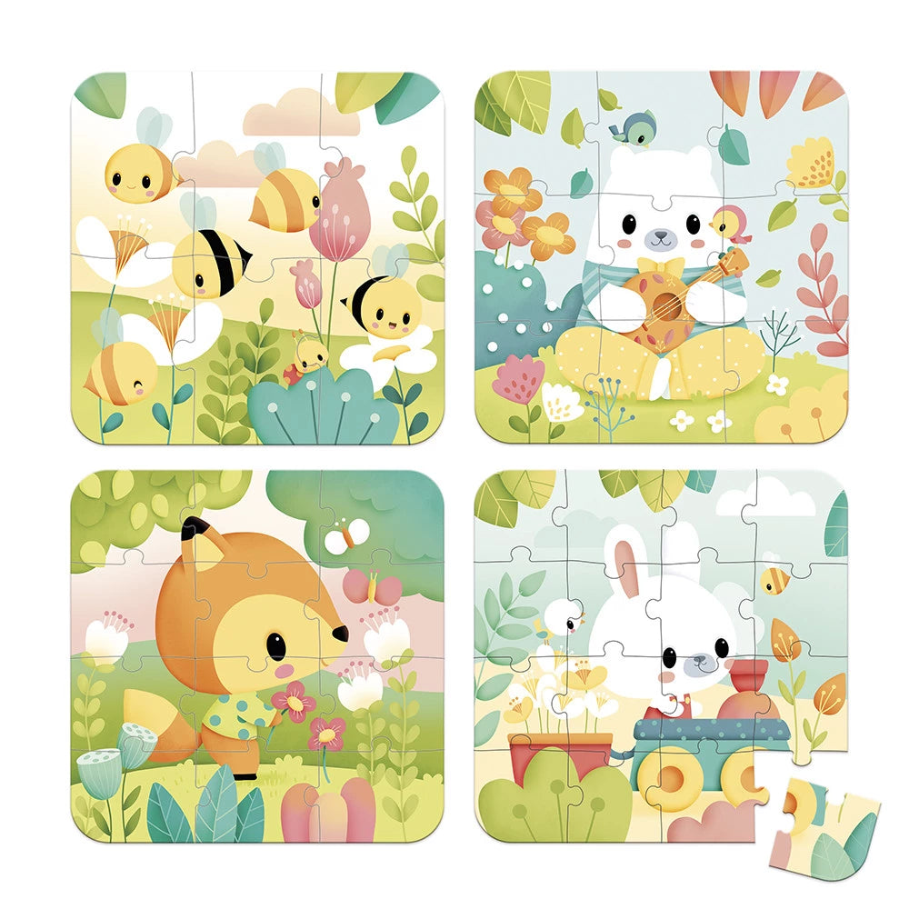 Set de 4 puzzles evolutivos · puros