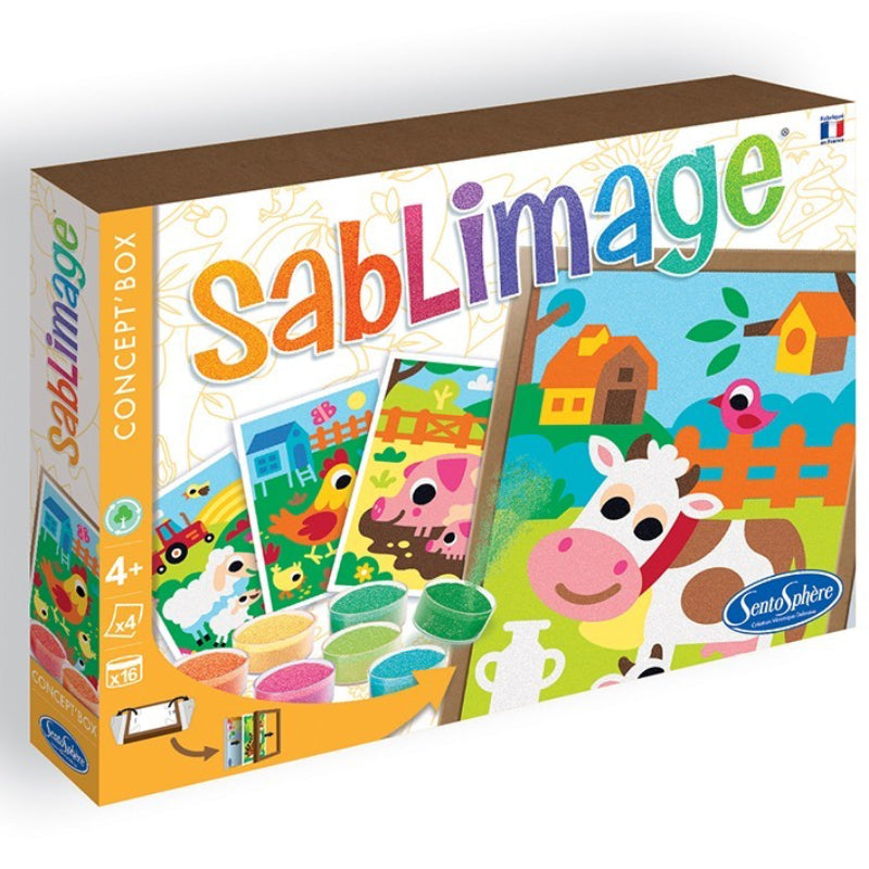 Arena de colores SABLIMAGE · Animales de la granja