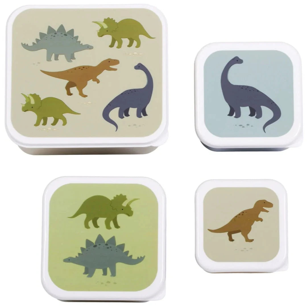 4 cajas snacks ALLC · dinosaurios
