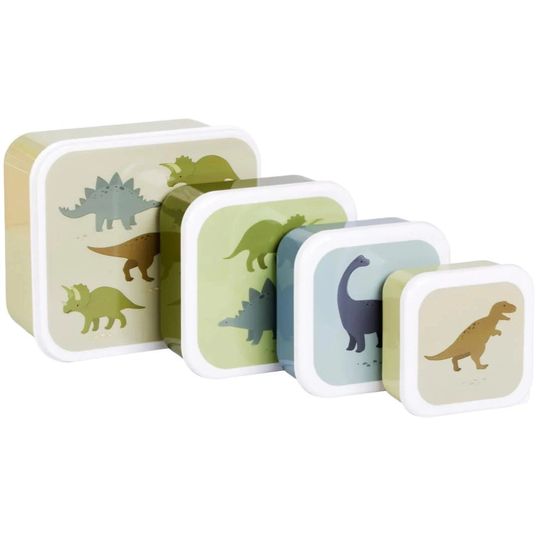 4 cajas snacks ALLC · dinosaurios