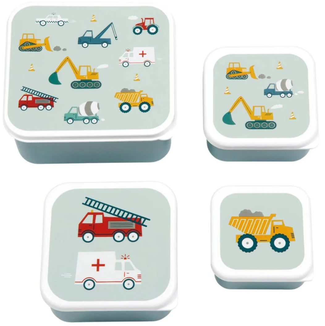 4 cajas snacks ALLC · vehículos