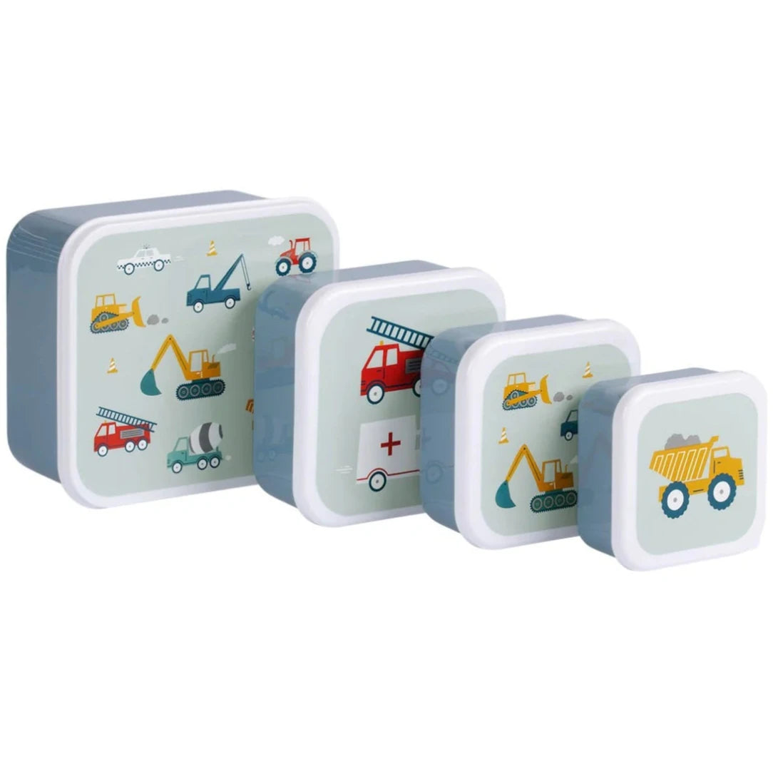 4 cajas snacks ALLC · vehículos