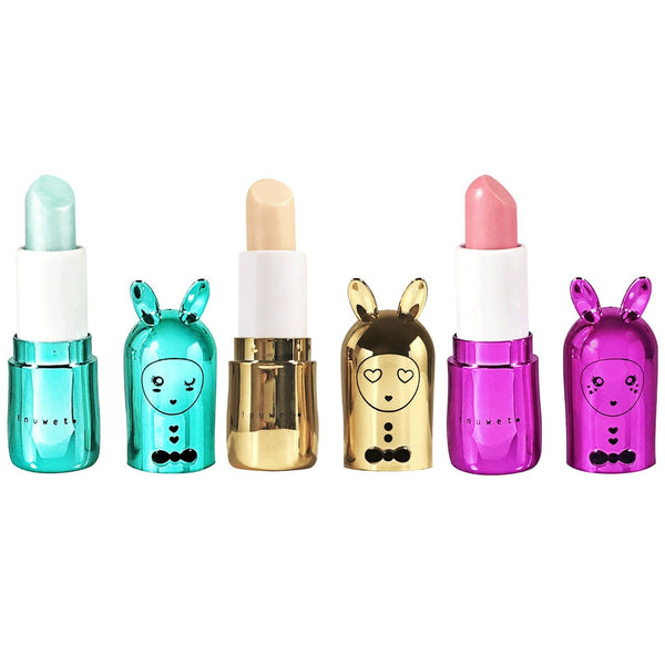 Set 3 Bálsamos Labiales Veganos Bunny INUWET · Rainbow - La Chata Merengüela