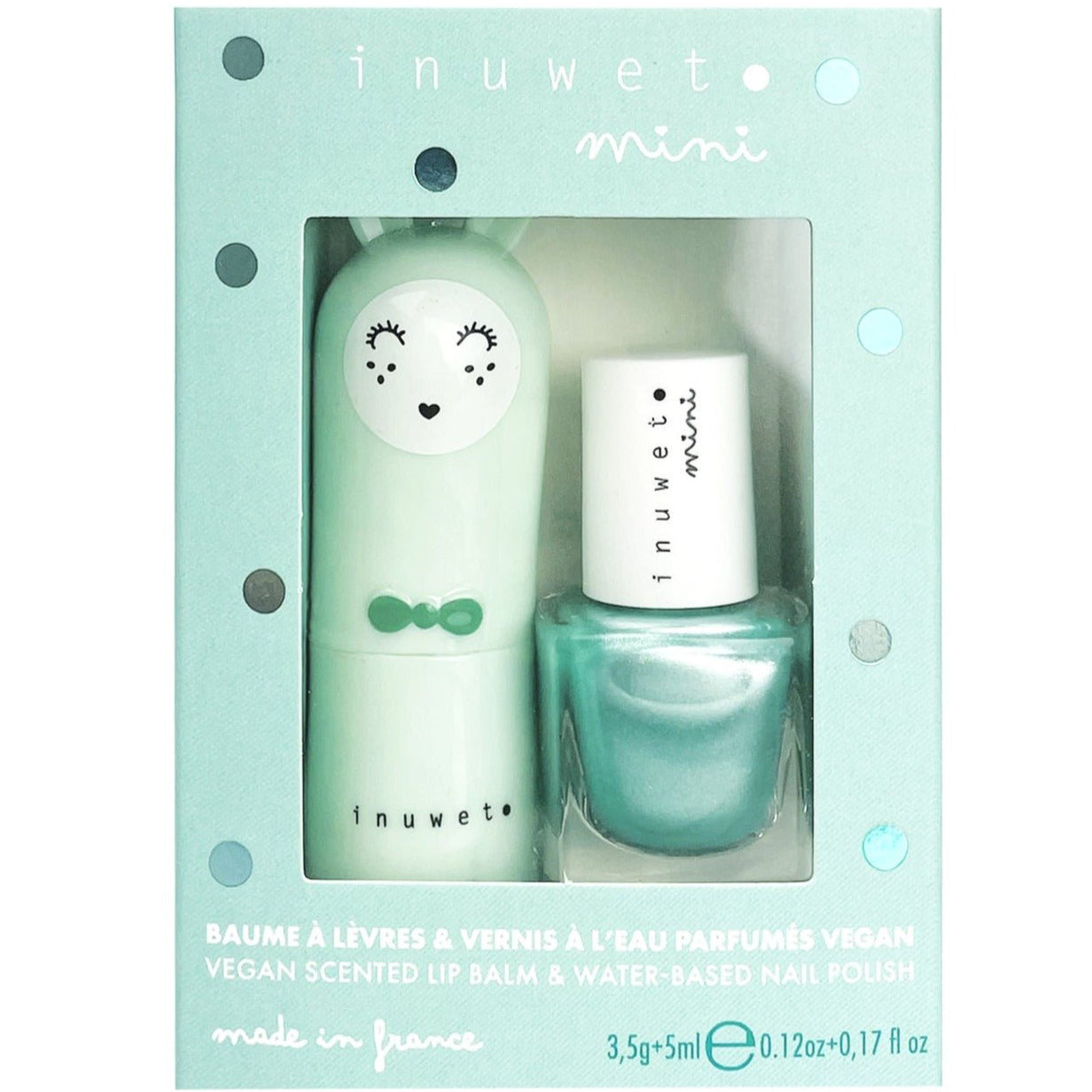 Set Bálsamo Labial + Esmalte Uñas Veganos Bunny INUWET · Manzana - La Chata Merengüela