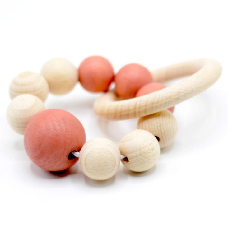 Sonajero de madera Pulsera · rosa - La Chata Merengüela