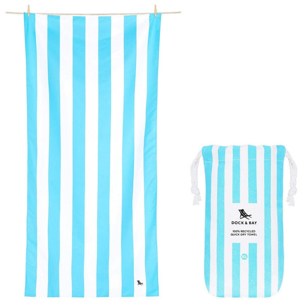 Toalla Playa Microfibra DOCK & BAY · Cabana Azul Pastel L/XL - La Chata Merengüela