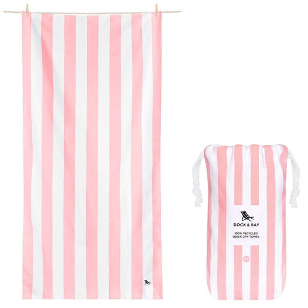 Toalla Playa Microfibra DOCK & BAY · Cabana Rosa Pastel L/XL - La Chata Merengüela