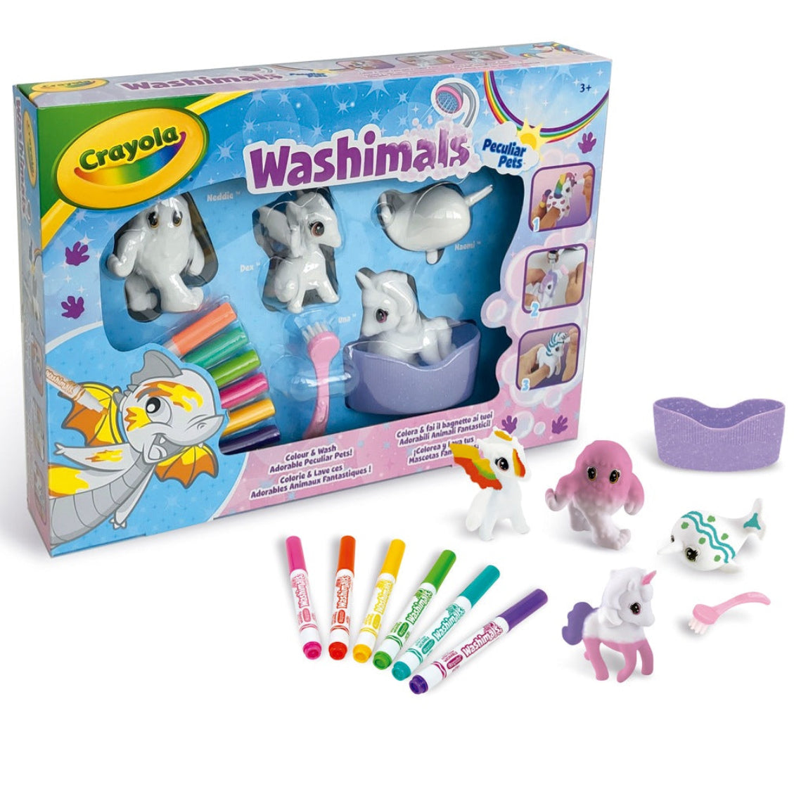 Washimals para colorear animales fantásticos