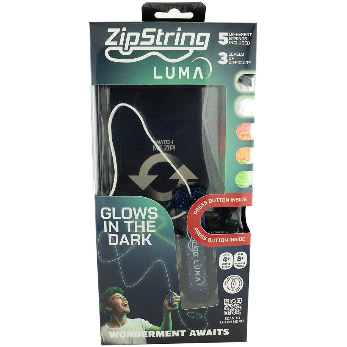ZIPSTRING LUMA cuerda flotante ¡brilla en la oscuridad!