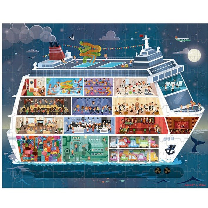 2 Puzzles Barco Crucero: 100 y 200 piezas - La Chata Merengüela