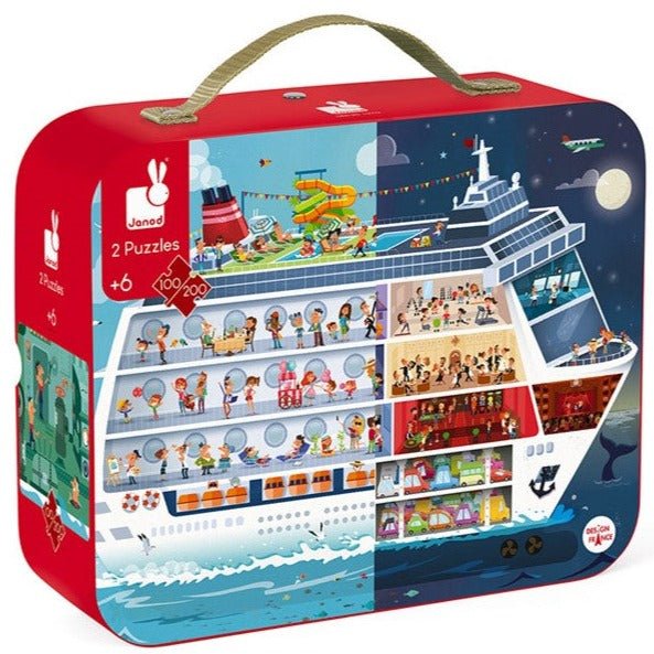 2 Puzzles Barco Crucero: 100 y 200 piezas - La Chata Merengüela