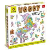 Puzzle de madera woody Unicornio: 48 piezas