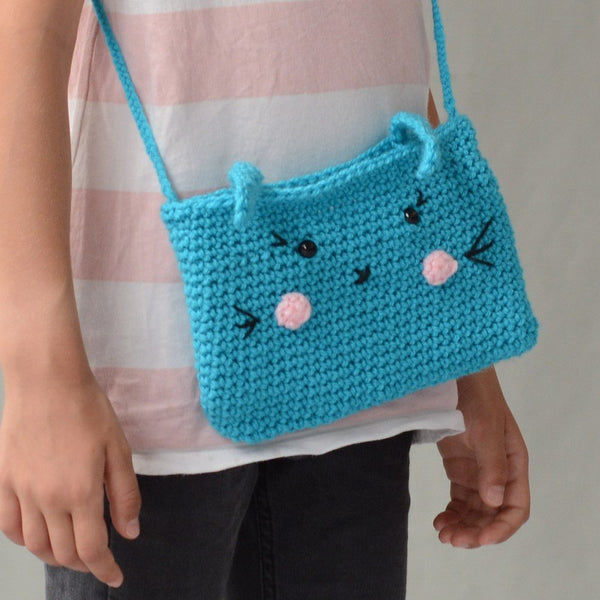 Kit crea tu bolso en crochet · conejo azul