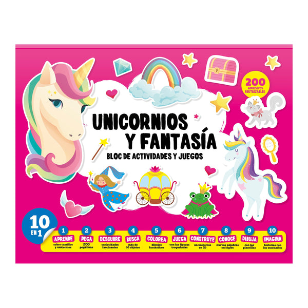 Bloc de actividades y juegos · Unicornios y Fantasía - La Chata Merengüela