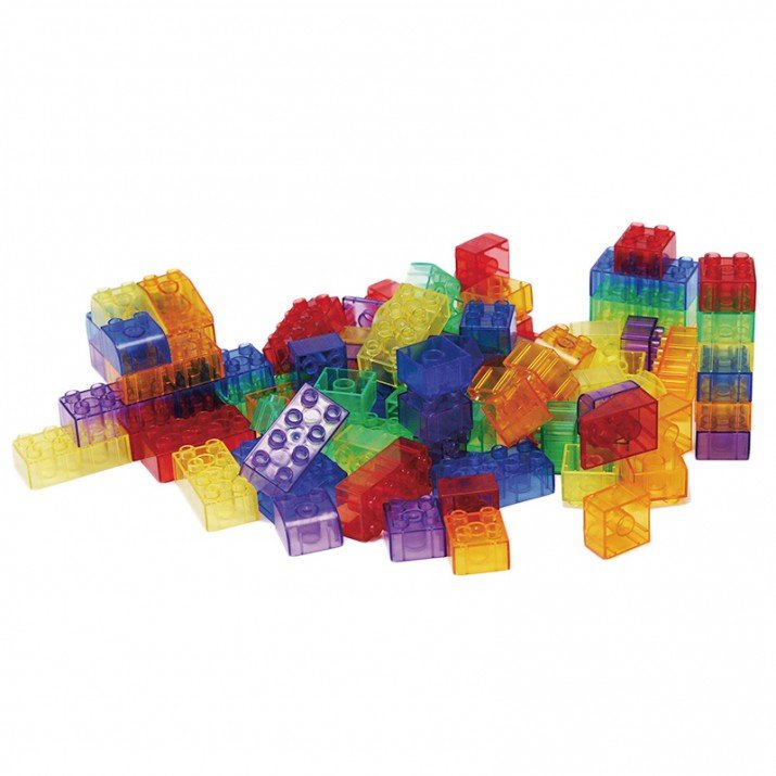Bloques de colores translúcidos · 90 piezas - La Chata Merengüela