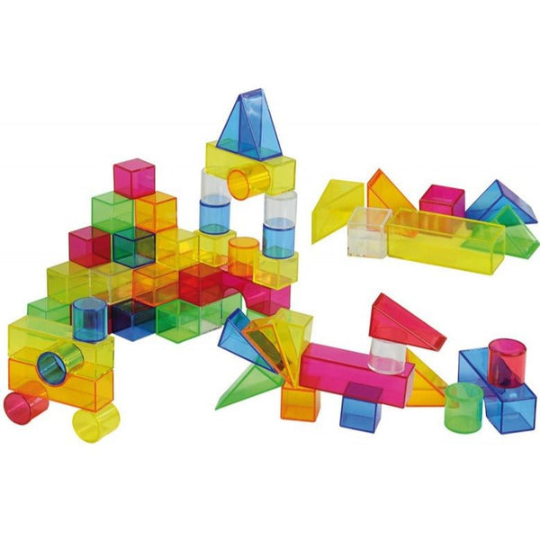 Bloques Geométricos translúcidos · 50 piezas - La Chata Merengüela