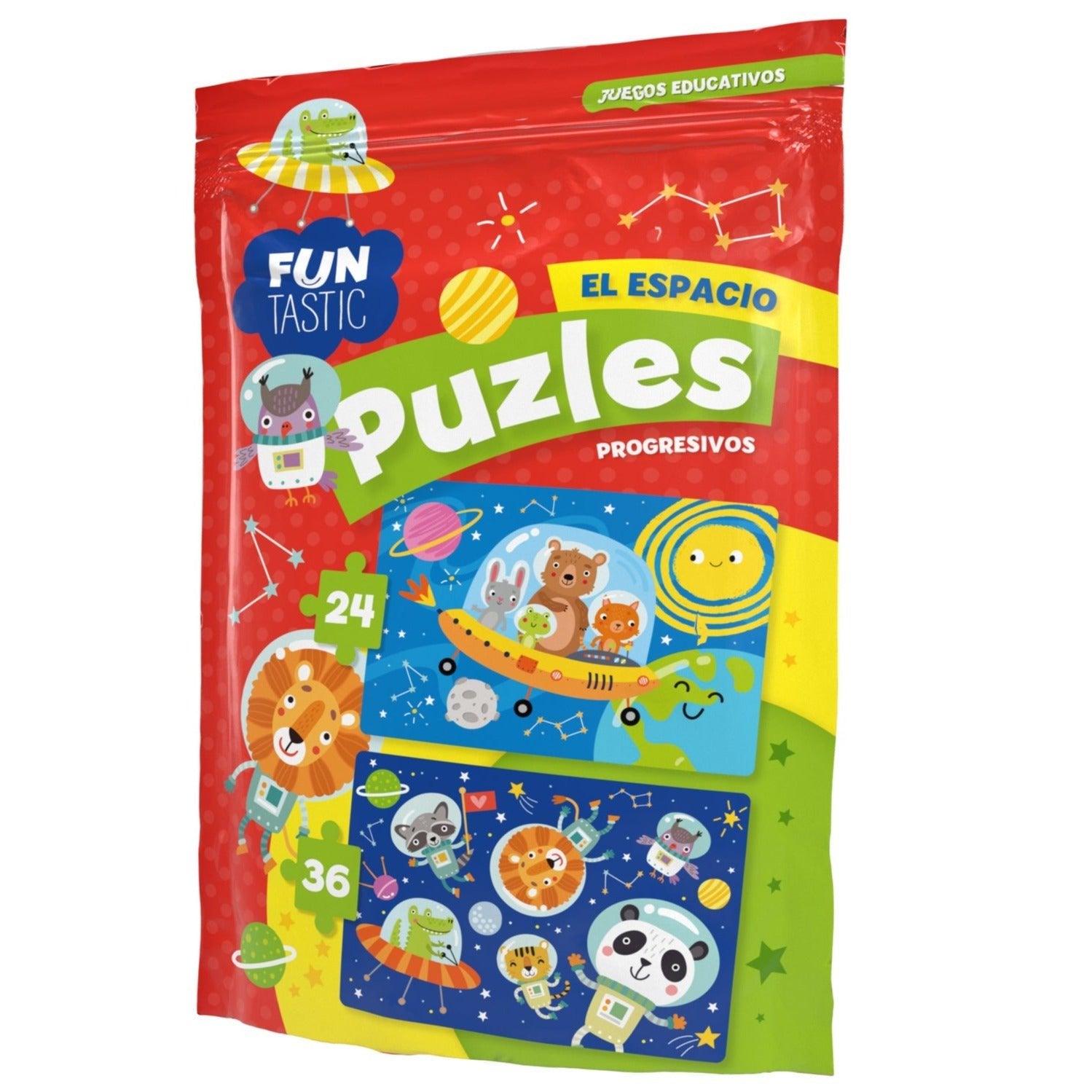 Bolsa puzzle progresivo El Espacio · 24 y 36 piezas - La Chata Merengüela