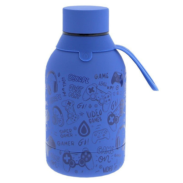 Botella acero inoxidable 350ml. · Gamer azul - La Chata Merengüela