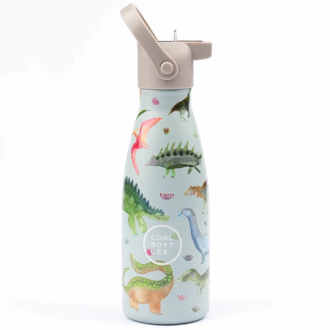 Botella de acero con pajita 260 ml. · Dinos planet - La Chata Merengüela