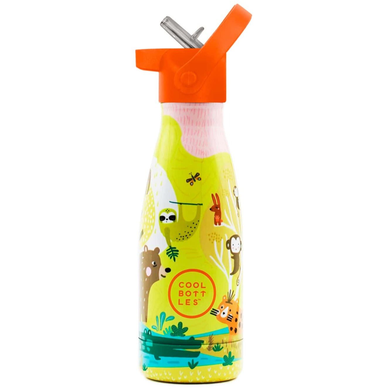Botella de acero con pajita 260 ml. · Jungle park - La Chata Merengüela