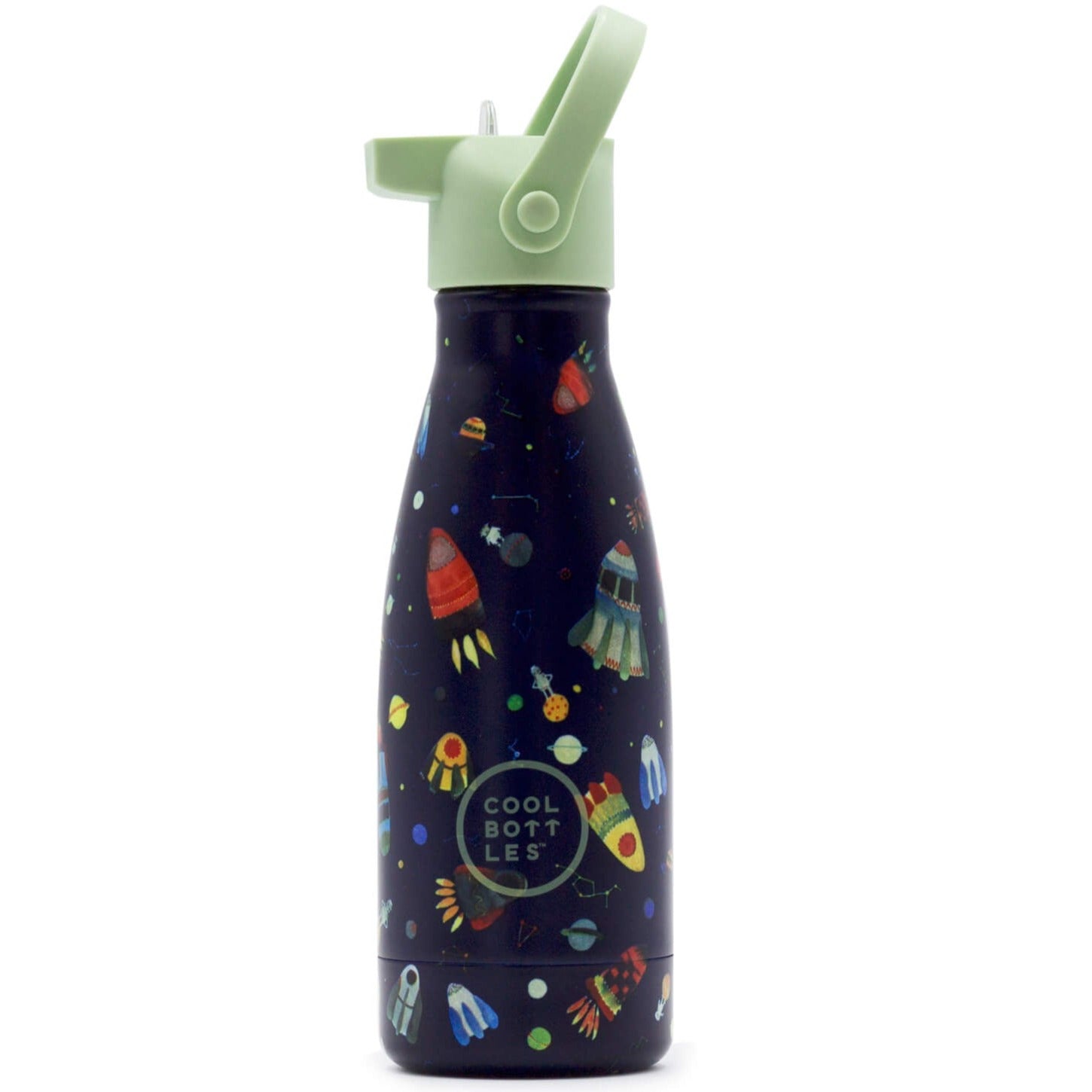 Botella de acero con pajita 260 ml. · Space rockets - La Chata Merengüela