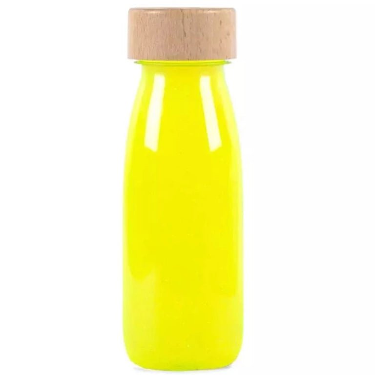 Botella Sensorial Flotante · Amarillo FLUO - La Chata Merengüela
