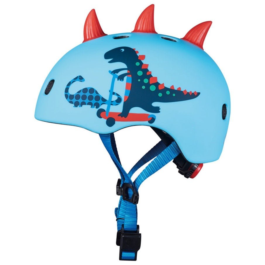 Casco Infantil Micro Talla S · Dinosaurio 3D - La Chata Merengüela