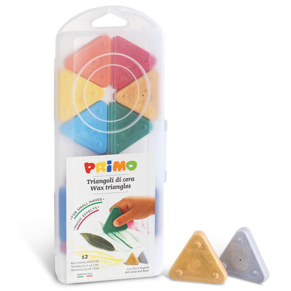 Ceras triangulares PRIMO • 12 colores - La Chata Merengüela