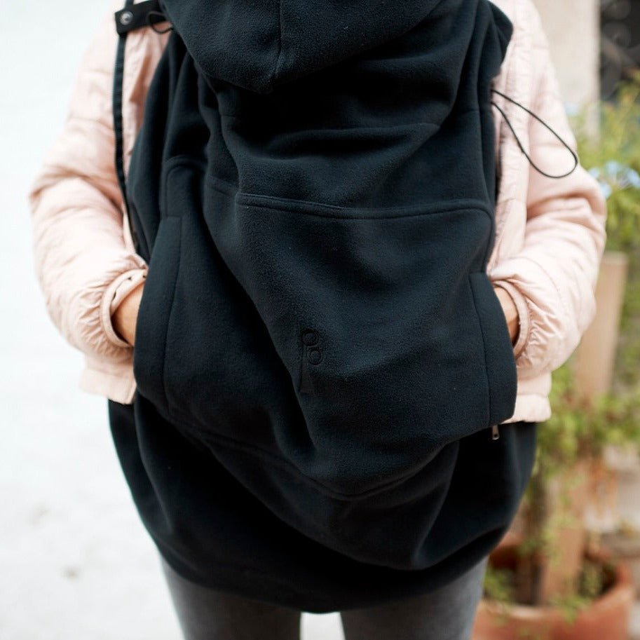 Cobertor de porteo polar Momawo ECO new • negro - La Chata Merengüela