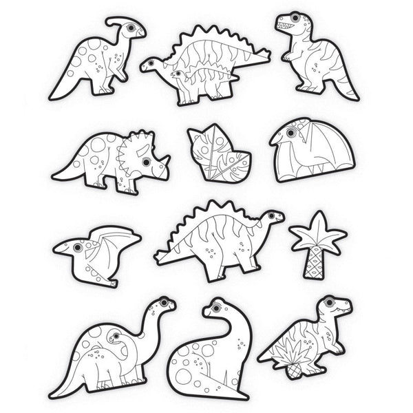 Colorea tus pegatinas gigantes · dinosaurios - La Chata Merengüela