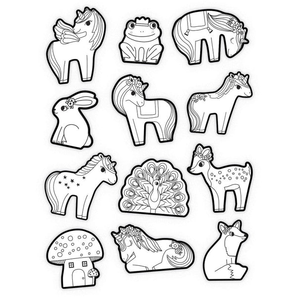 Colorea tus pegatinas gigantes · unicornios - La Chata Merengüela