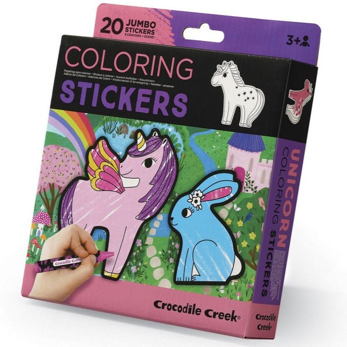 Colorea tus pegatinas gigantes · unicornios - La Chata Merengüela