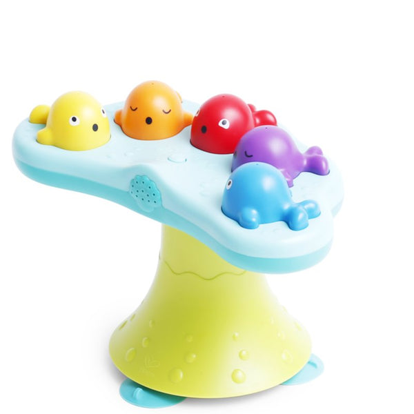 Paquete de 24 juguetes de baño de rana alegre, juguetes de baño de goma  flotantes para niños, juguetes de bañera chirriantes para el baño lleno de
