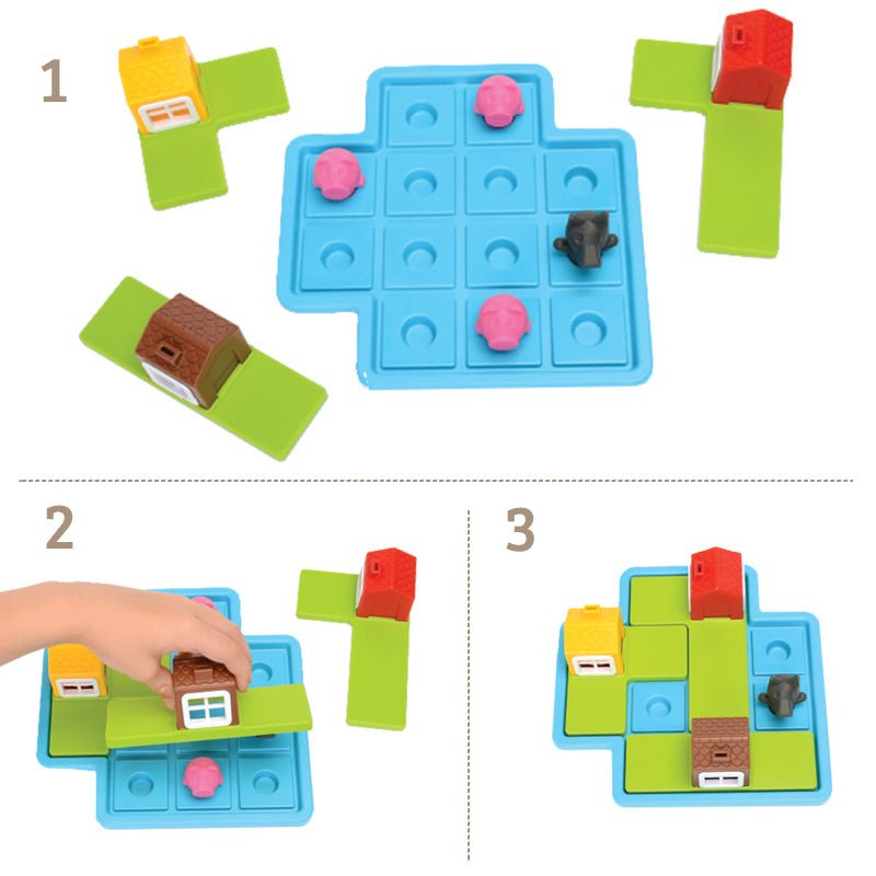 Juego de lógica: Los tres Cerditos - La Chata Merengüela