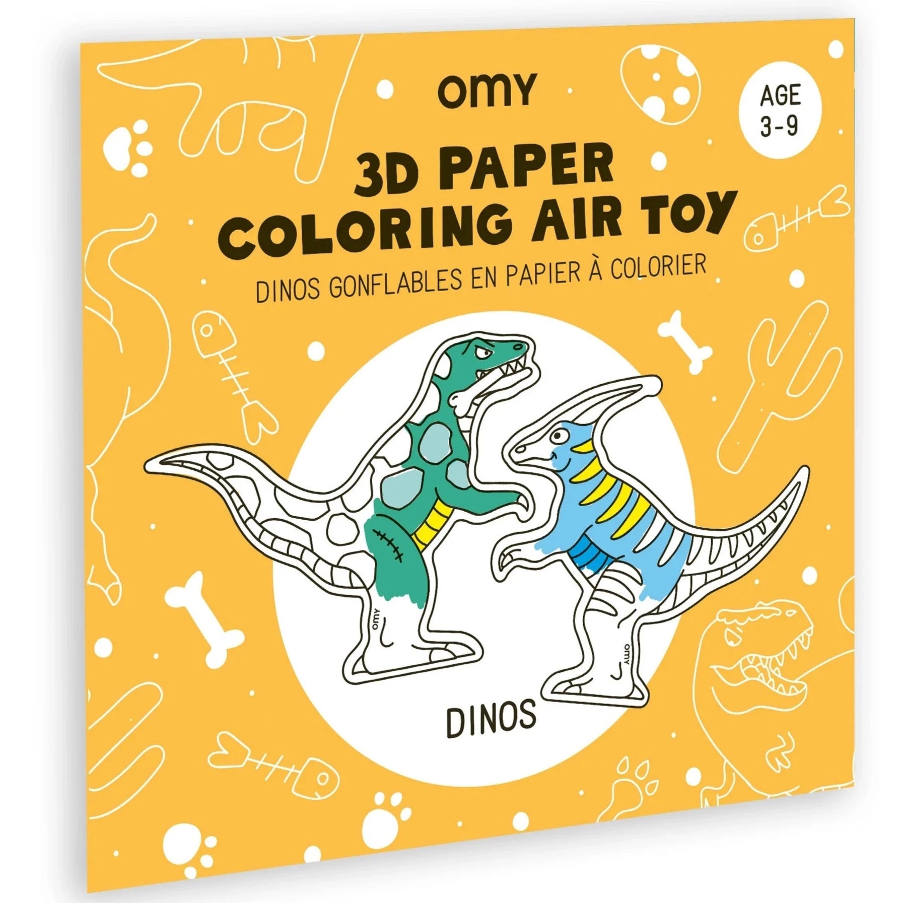 Juego OMY para colorear e inflar · dinos - La Chata Merengüela