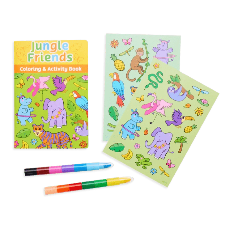 Kit de actividades y colorear · Amigos en la jungla - La Chata Merengüela