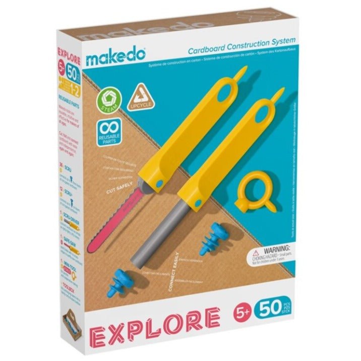 Kit EXPLORER Makedo · 50 piezas - La Chata Merengüela