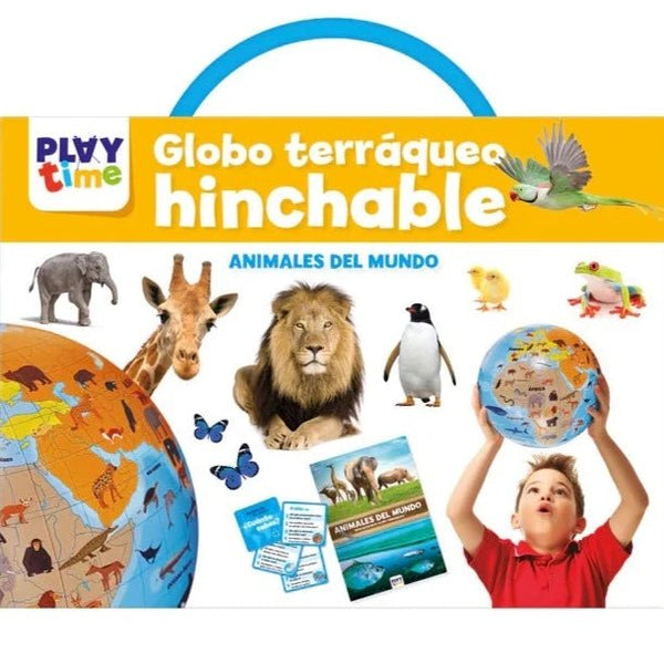 Kit globo terráqueo hinchable · El mundo de los animales - La Chata Merengüela