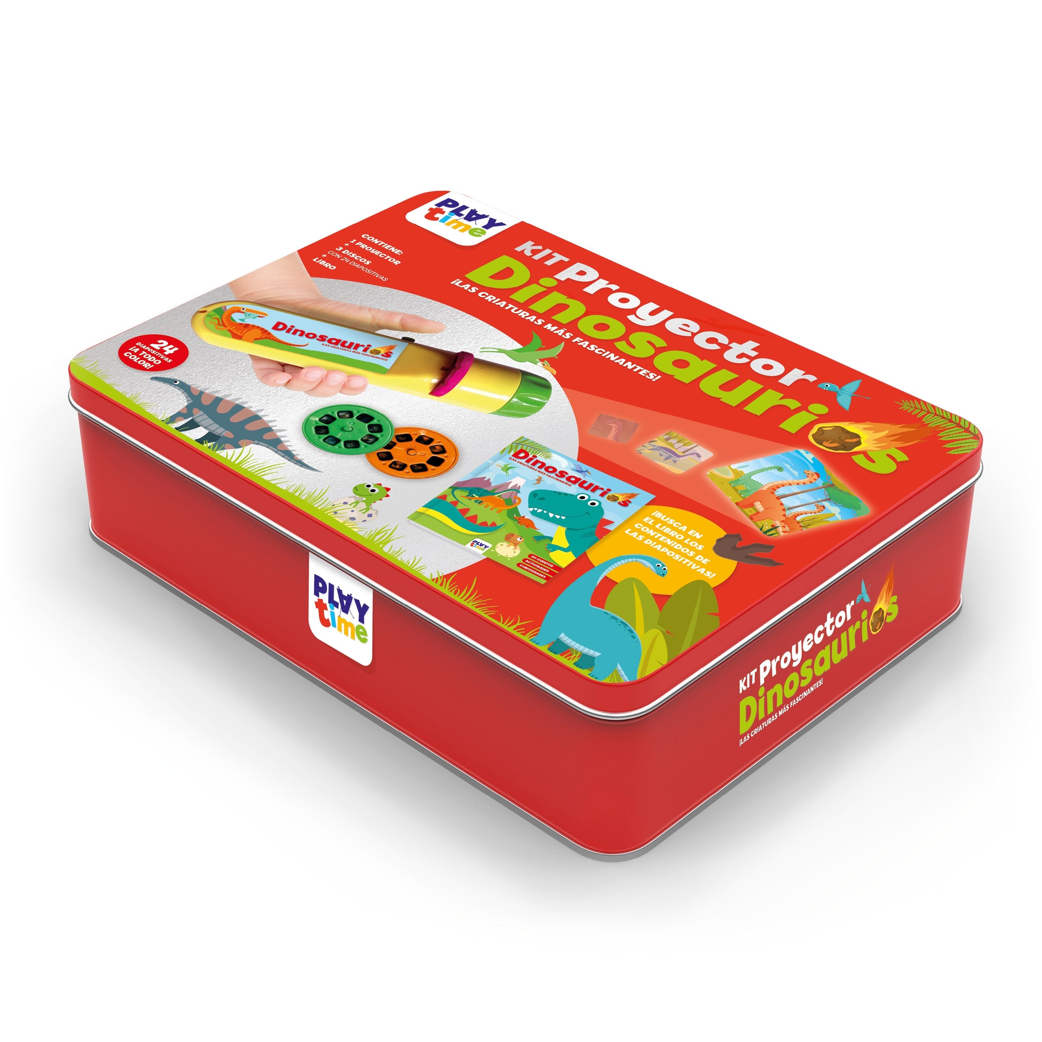 Kit linterna proyector de dinosaurios - La Chata Merengüela