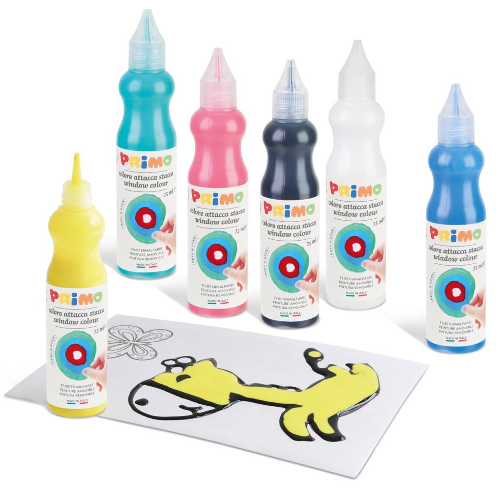 Kit tempera líquida para ventanas PRIMO • 6 colores - La Chata Merengüela