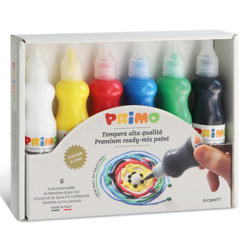 Kit tempera líquida PRIMO • 6 botellas - La Chata Merengüela