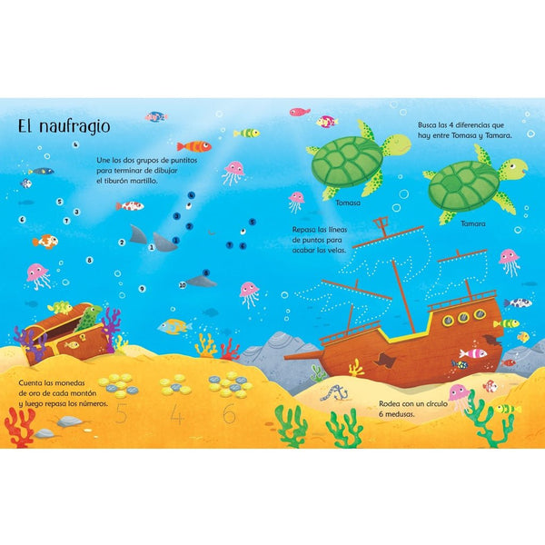 Libro pizarra reutilizable · Bajo las olas del mar - La Chata Merengüela
