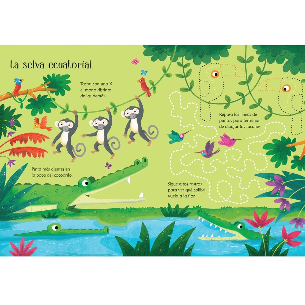 Libro pizarra reutilizable · El mundo de los animales - La Chata Merengüela
